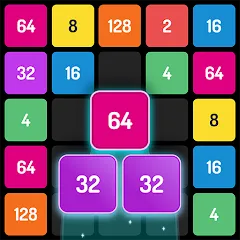 Скачать X2 Blocks: 2048 игр слияния [Взлом/МОД Много денег] на Андроид