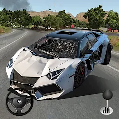 Скачать Mega Car Crash Simulator [Взлом/МОД Unlocked] на Андроид