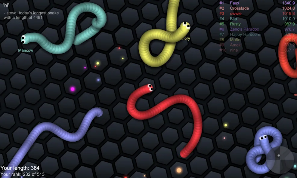 Скачать slither.io на Андроид