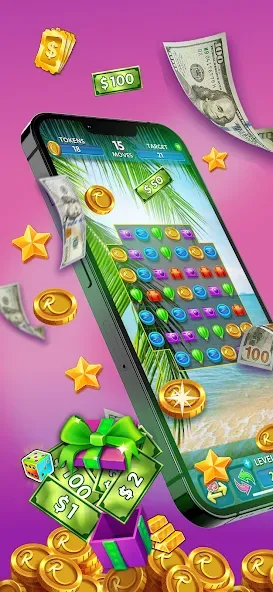 Скачать Match To Win Real Money Games [Взлом/МОД Бесконечные деньги] на Андроид