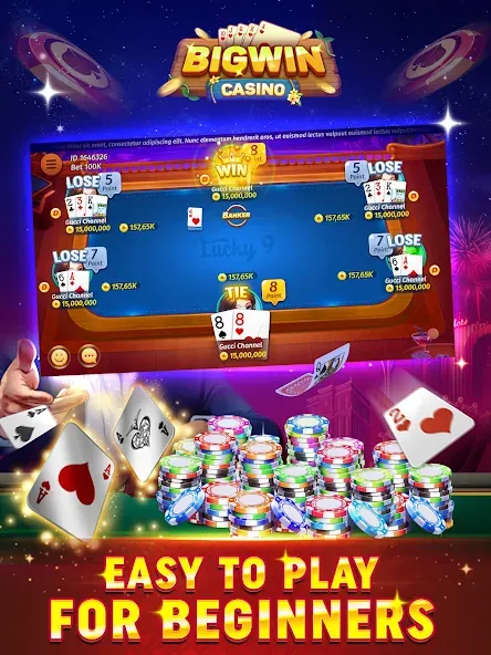 Big Win Casino - Tongits Pusoy: Взлом/МОД Бесконечные деньги - Описание, Механика, Системные требования и Советы по прохождению игры