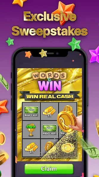 Скачать Words to Win: Real Money Games [Взлом/МОД Бесконечные деньги] на Андроид