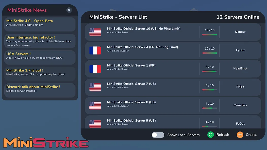 Скачать MiniStrike [Взлом/МОД Меню] на Андроид