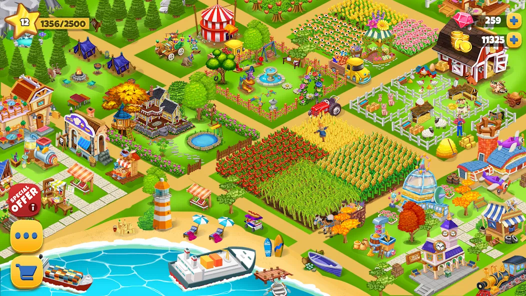 Скачать Farm Day фермер: Offline игры [Взлом/МОД Меню] на Андроид