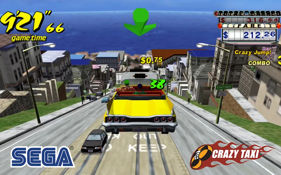 Скачать Crazy Taxi Classic [Взлом/МОД Много денег] на Андроид