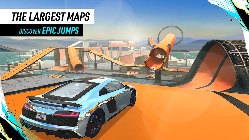 Скачать Car Stunt Races: Mega Ramps [Взлом/МОД Unlocked] на Андроид