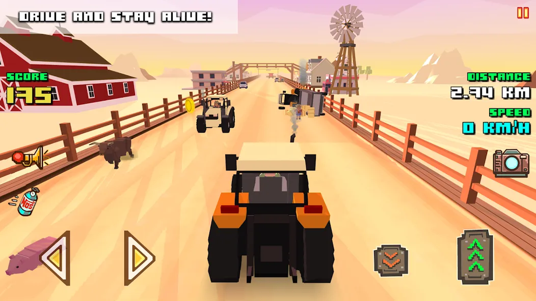 Скачать Blocky Farm Racing & Simulator [Взлом/МОД Много денег] на Андроид