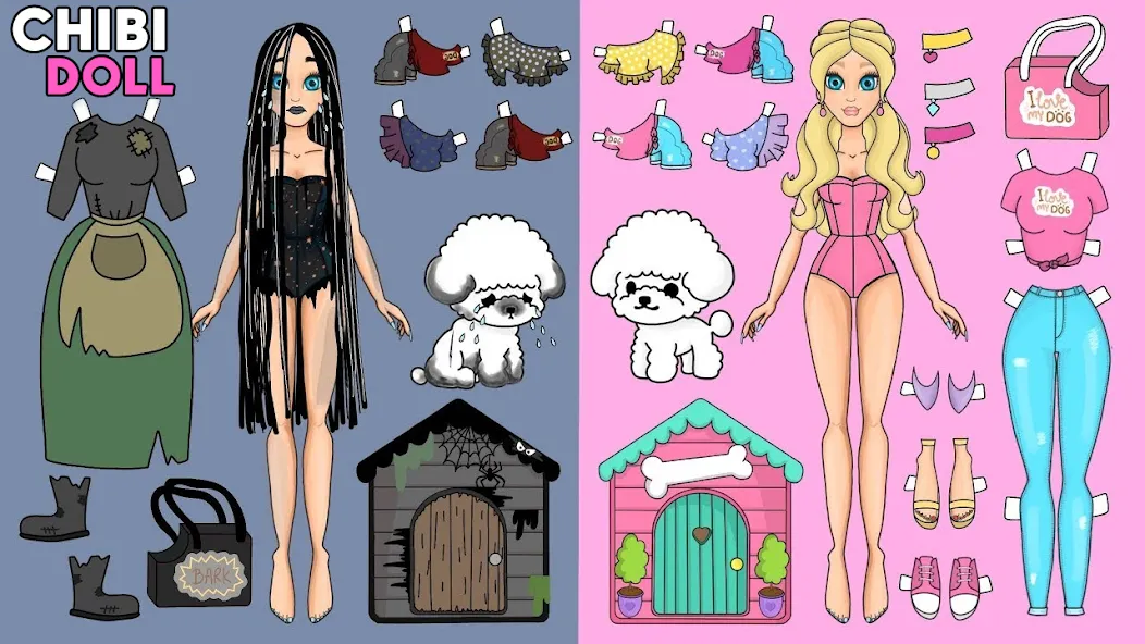 Скачать Chibi Dolls Dress Up Games [Взлом/МОД Бесконечные деньги] на Андроид