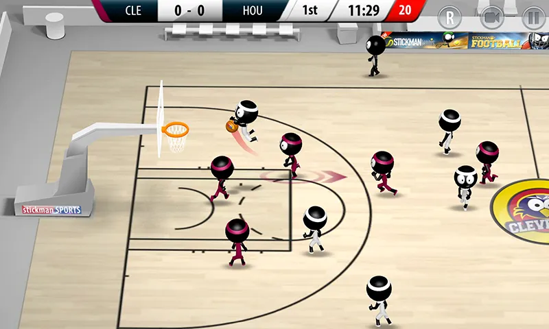 Скачать Stickman Basketball 3D [Взлом/МОД Все открыто] на Андроид