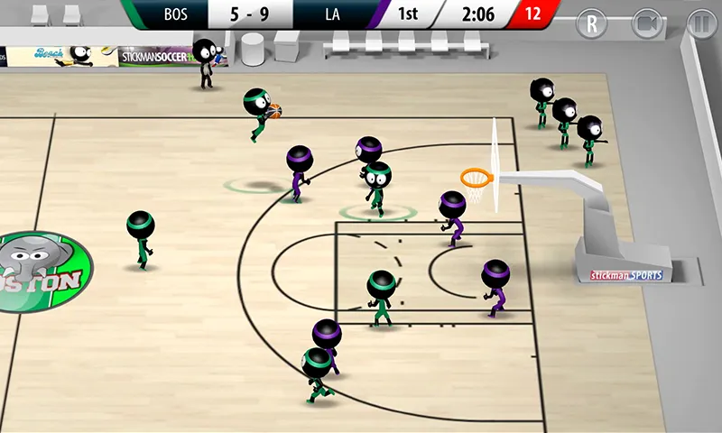 Скачать Stickman Basketball 3D [Взлом/МОД Все открыто] на Андроид